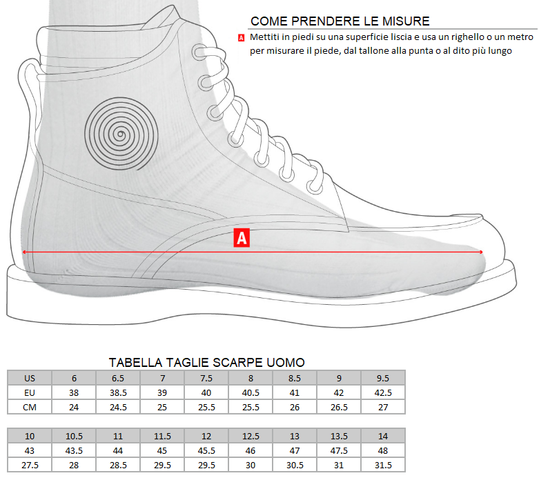 Tabella taglie 2025 scarpe alpinestars